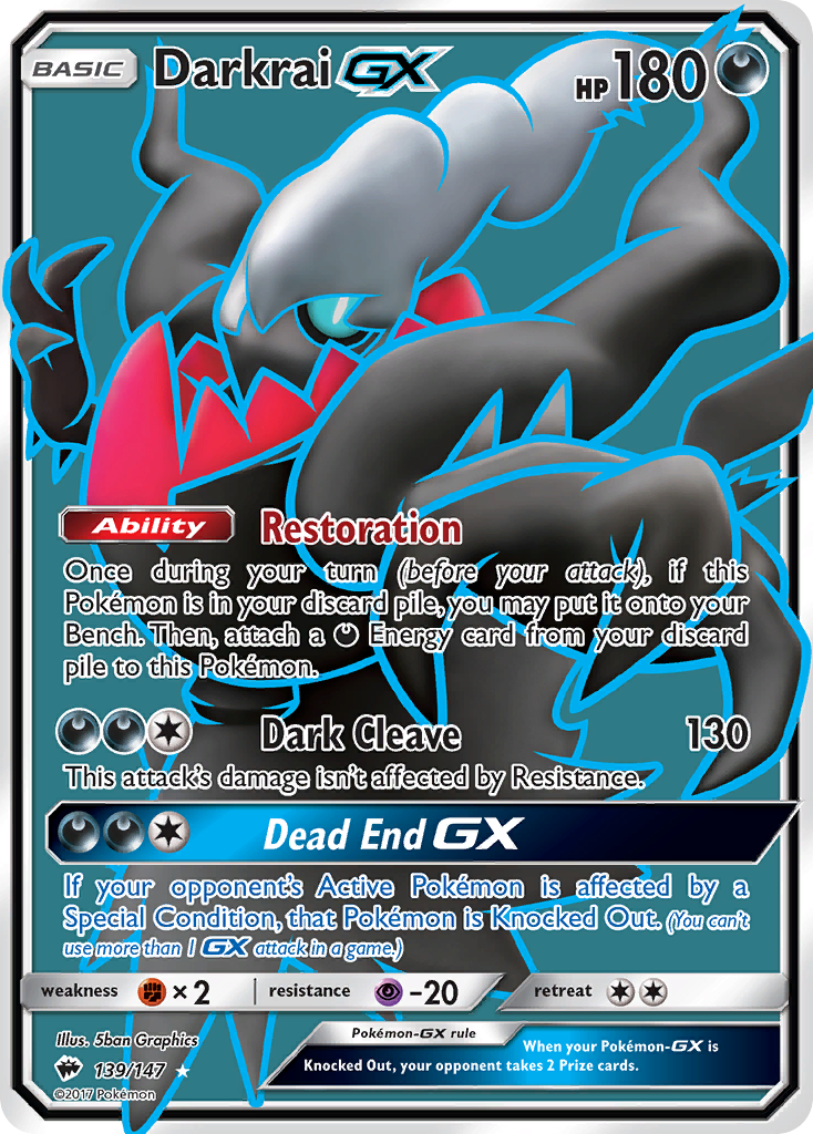 Darkrai GX (139/147) [Sun & Moon: Burning Shadows] | Gear Gaming Fayetteville