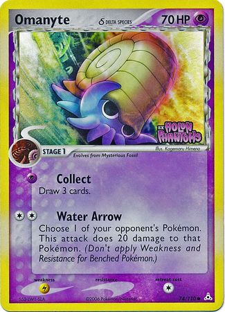 Omanyte (74/110) (Delta Species) (Stamped) [EX: Holon Phantoms] | Gear Gaming Fayetteville