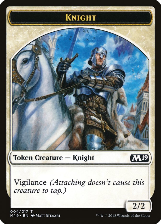 Knight Token [Core Set 2019 Tokens] | Gear Gaming Fayetteville