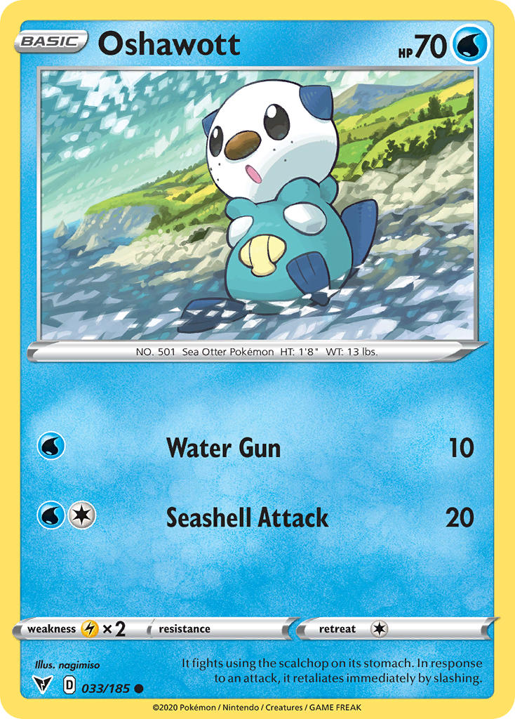 Oshawott (033/185) [Sword & Shield: Vivid Voltage] | Gear Gaming Fayetteville