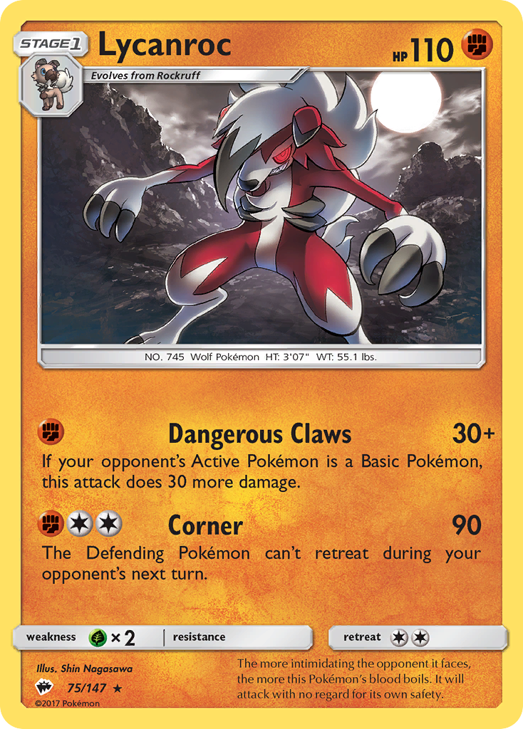 Lycanroc (75/147) [Sun & Moon: Burning Shadows] | Gear Gaming Fayetteville