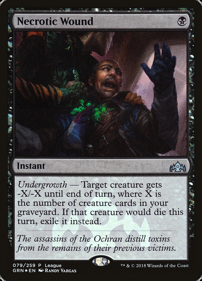 Necrotic Wound (League) [Guilds of Ravnica Promos] | Gear Gaming Fayetteville