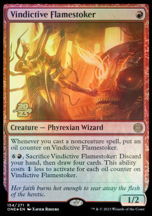 Vindictive Flamestoker [Phyrexia: All Will Be One Prerelease Promos] | Gear Gaming Fayetteville