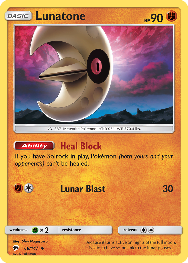 Lunatone (68/147) [Sun & Moon: Burning Shadows] | Gear Gaming Fayetteville