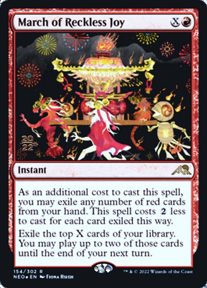 March of Reckless Joy [Kamigawa: Neon Dynasty Prerelease Promos] | Gear Gaming Fayetteville