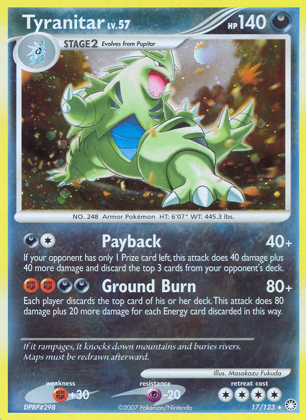 Tyranitar (17/123) [Diamond & Pearl: Mysterious Treasures] | Gear Gaming Fayetteville