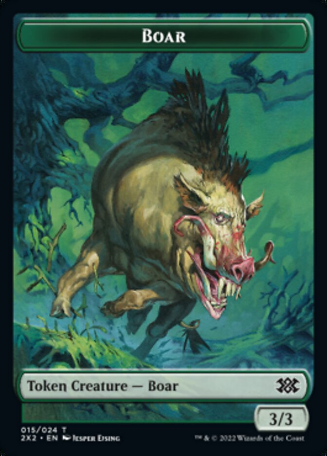 Boar // Spirit (008) Double-Sided Token [Double Masters 2022 Tokens] | Gear Gaming Fayetteville