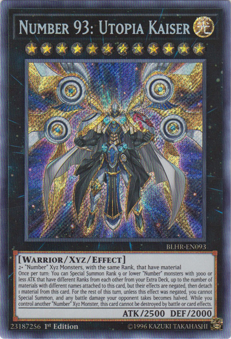 Number 93: Utopia Kaiser [BLHR-EN093] Secret Rare | Gear Gaming Fayetteville