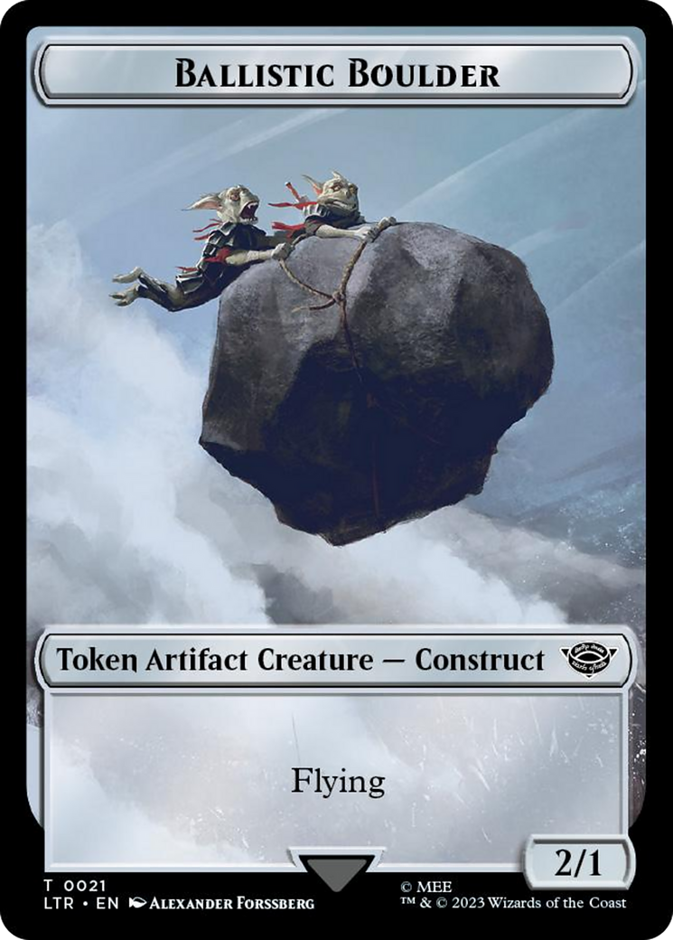 Ballistic Boulder // Food (0024) Double-Sided Token (Surge Foil) [The Lord of the Rings: Tales of Middle-Earth Tokens] | Gear Gaming Fayetteville