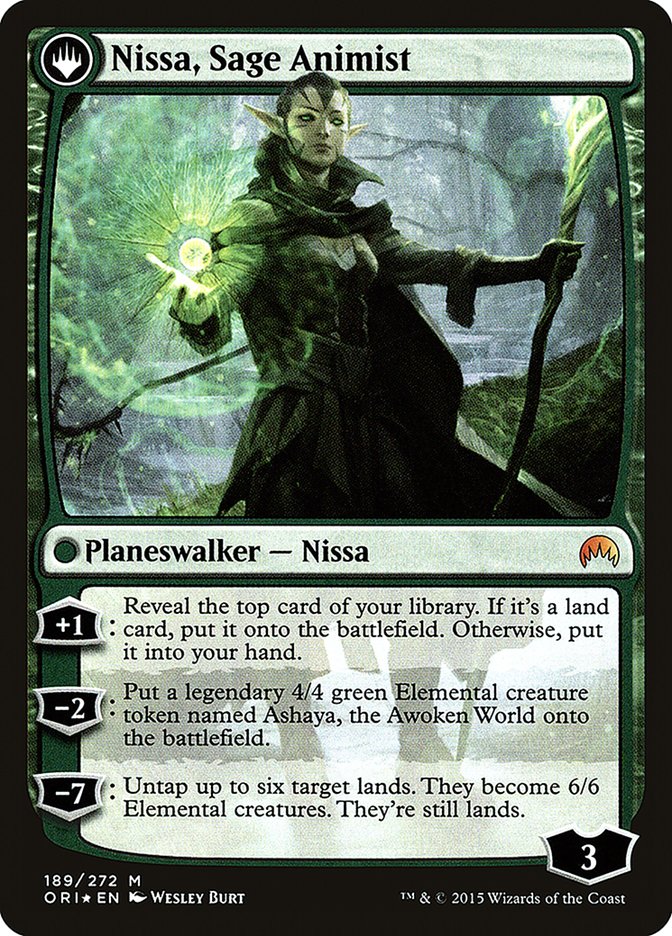 Nissa, Vastwood Seer // Nissa, Sage Animist [Magic Origins Prerelease Promos] | Gear Gaming Fayetteville