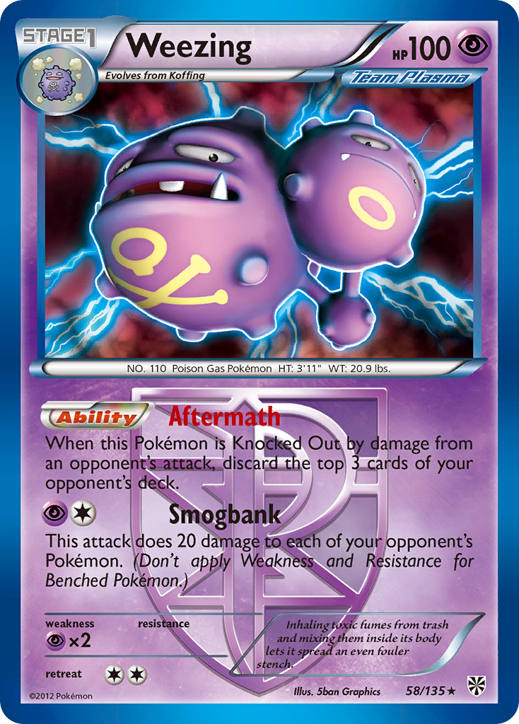 Weezing (58/135) [Black & White: Plasma Storm] | Gear Gaming Fayetteville