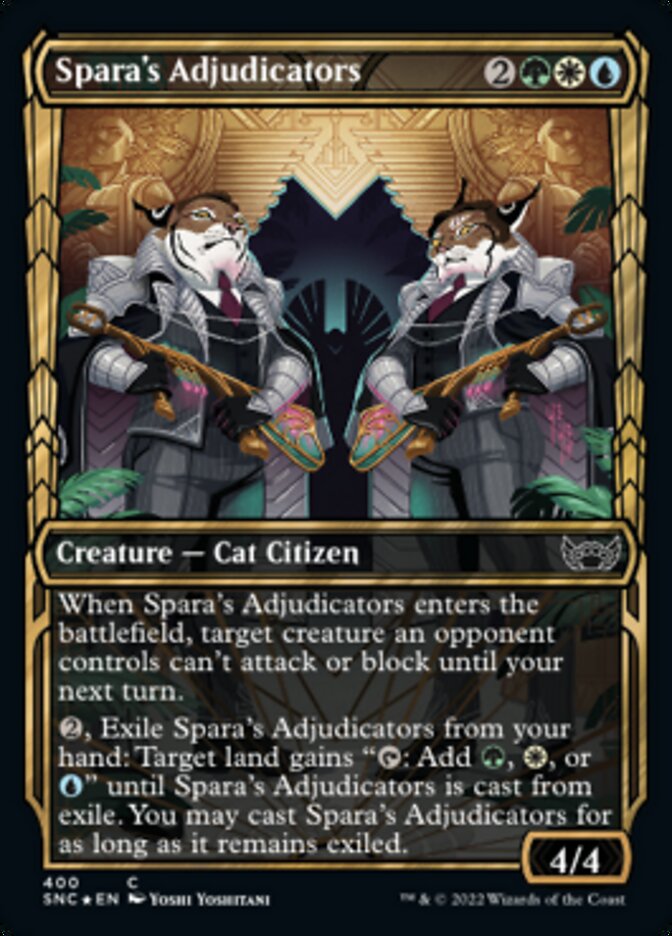 Spara's Adjudicators (Showcase Golden Age Gilded Foil) [Streets of New Capenna] | Gear Gaming Fayetteville