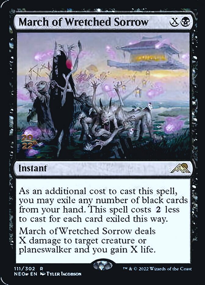 March of Wretched Sorrow [Kamigawa: Neon Dynasty Prerelease Promos] | Gear Gaming Fayetteville