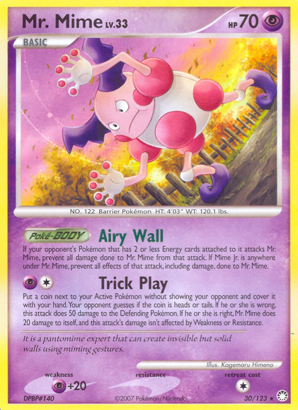 Mr. Mime (30/123) [Diamond & Pearl: Mysterious Treasures] | Gear Gaming Fayetteville