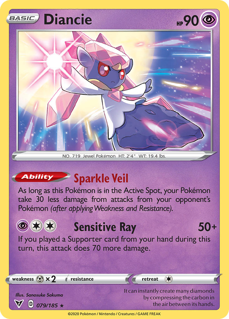 Diancie (079/185) [Sword & Shield: Vivid Voltage] | Gear Gaming Fayetteville