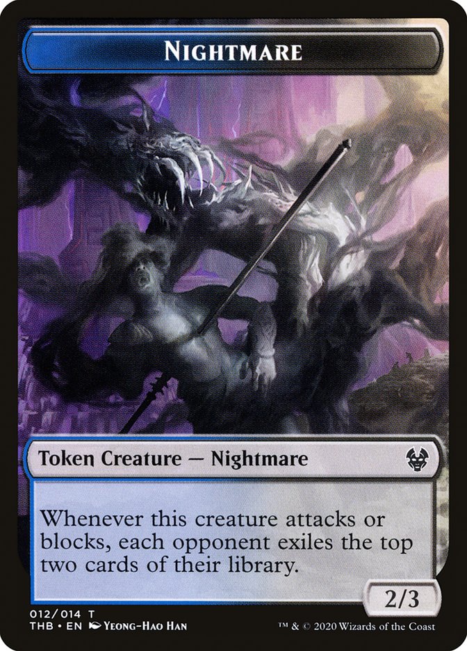 Satyr // Nightmare Double-Sided Token [Theros Beyond Death Tokens] | Gear Gaming Fayetteville