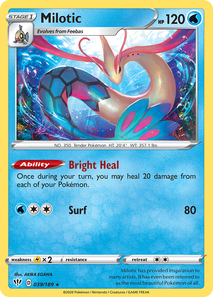 Milotic (039/189) [Sword & Shield: Darkness Ablaze] | Gear Gaming Fayetteville