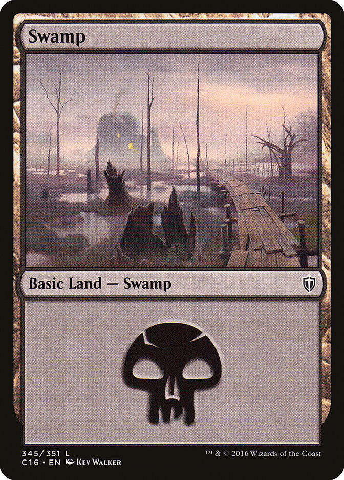 Swamp (345) [Commander 2016] | Gear Gaming Fayetteville