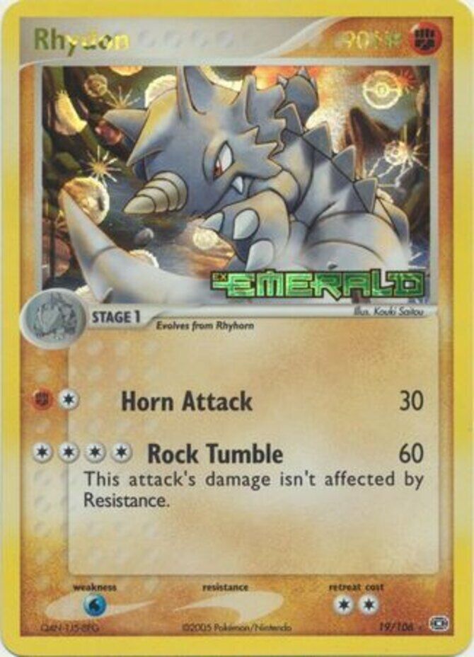 Rhydon (19/106) (Stamped) [EX: Emerald] | Gear Gaming Fayetteville