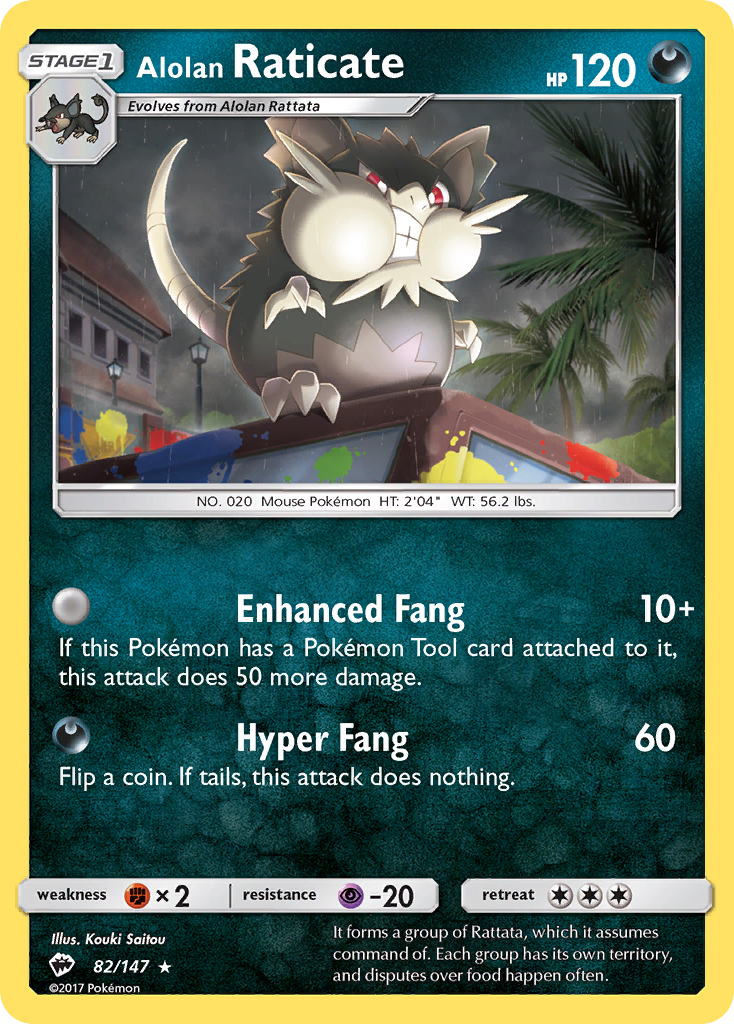 Alolan Raticate (82/147) [Sun & Moon: Burning Shadows] | Gear Gaming Fayetteville