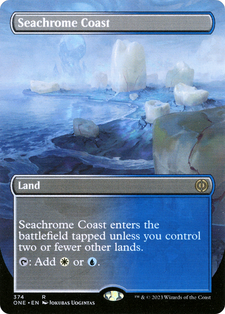 Seachrome Coast (Borderless Alternate Art) [Phyrexia: All Will Be One] | Gear Gaming Fayetteville