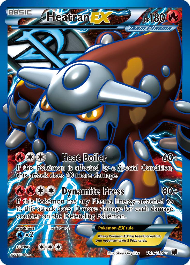 Heatran EX (109/116) [Black & White: Plasma Freeze] | Gear Gaming Fayetteville