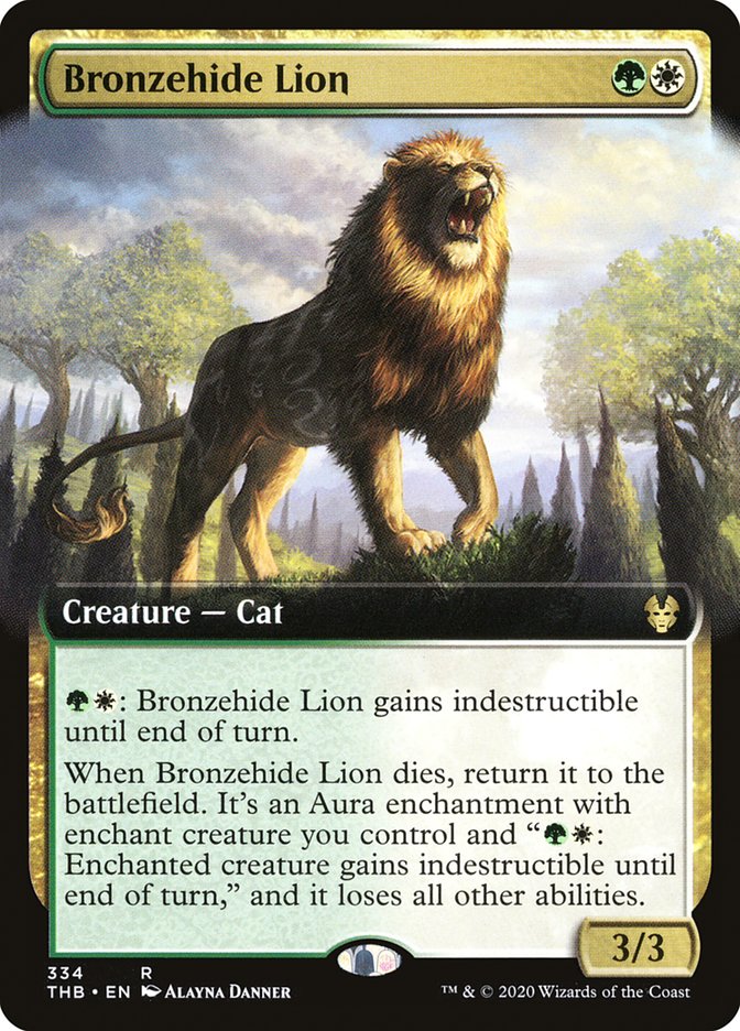 Bronzehide Lion (Extended Art) [Theros Beyond Death] | Gear Gaming Fayetteville