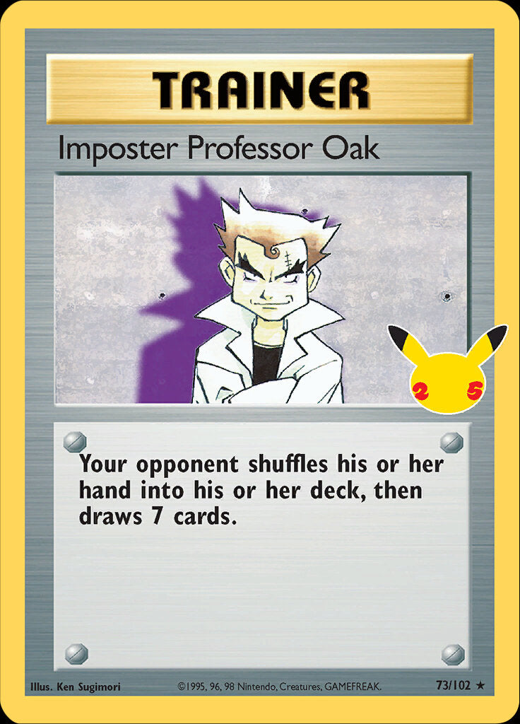 Imposter Professor Oak (73/102) [Celebrations: 25th Anniversary - Classic Collection] | Gear Gaming Fayetteville