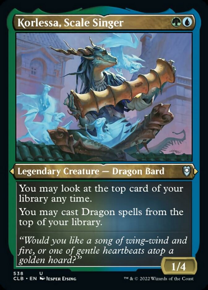 Korlessa, Scale Singer (Foil Etched) [Commander Legends: Battle for Baldur's Gate] | Gear Gaming Fayetteville
