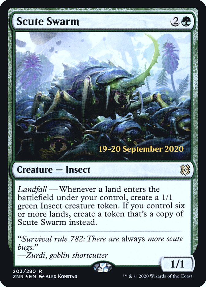 Scute Swarm [Zendikar Rising Prerelease Promos] | Gear Gaming Fayetteville