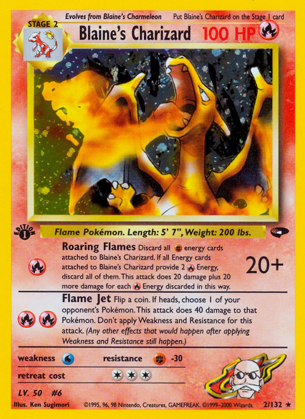 Blaine's Charizard (2/132) [Gym Challenge 1st Edition] | Gear Gaming Fayetteville