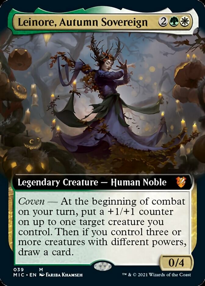 Leinore, Autumn Sovereign (Extended Art) [Innistrad: Midnight Hunt Commander] | Gear Gaming Fayetteville