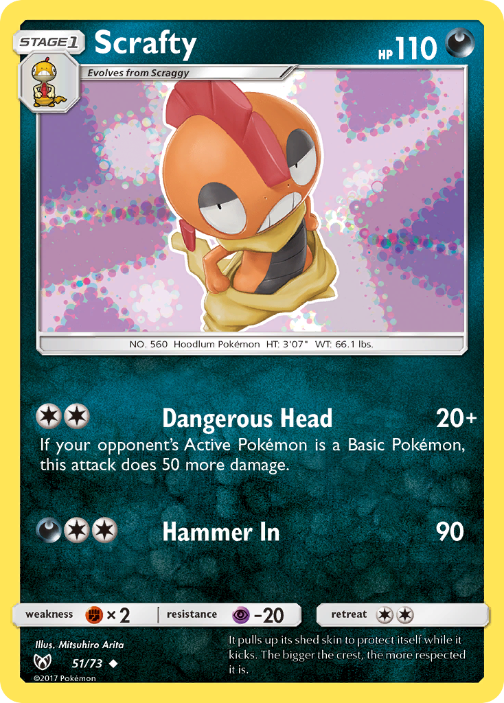 Scrafty (51/73) [Sun & Moon: Shining Legends] | Gear Gaming Fayetteville