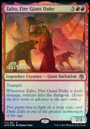 Zalto, Fire Giant Duke [Dungeons & Dragons: Adventures in the Forgotten Realms Prerelease Promos] | Gear Gaming Fayetteville