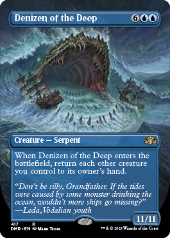 Denizen of the Deep (Borderless Alternate Art) [Dominaria Remastered] | Gear Gaming Fayetteville