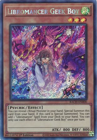 Libromancer Geek Boy [BACH-EN000] Secret Rare | Gear Gaming Fayetteville