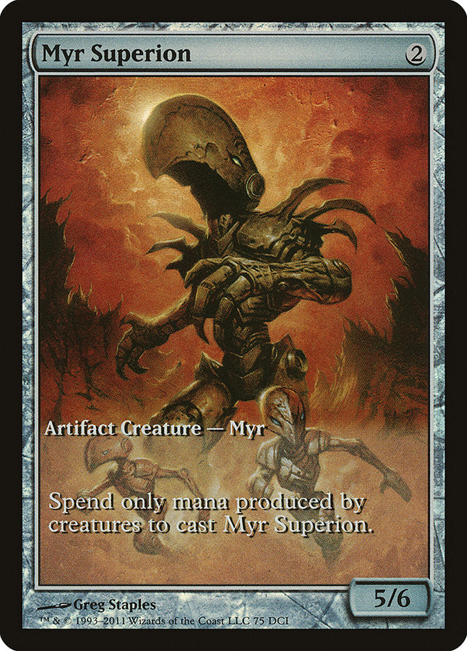 Myr Superion (Game Day) (Extended Art) [New Phyrexia Promos] | Gear Gaming Fayetteville