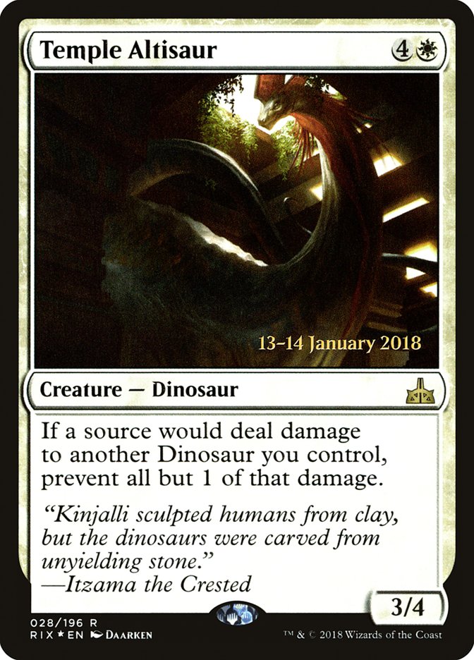 Temple Altisaur [Rivals of Ixalan Prerelease Promos] | Gear Gaming Fayetteville