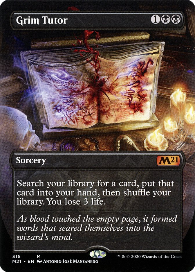 Grim Tutor (Borderless Alternate Art) [Core Set 2021] | Gear Gaming Fayetteville