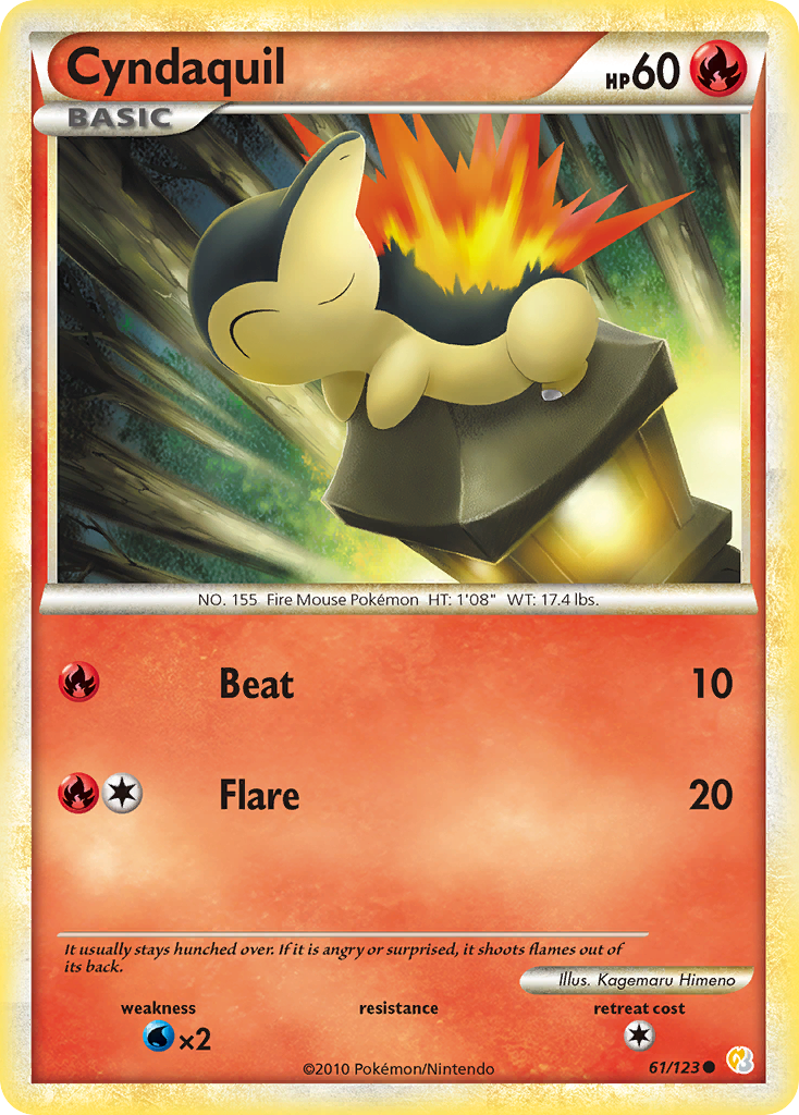 Cyndaquil (61/123) [HeartGold & SoulSilver: Base Set] | Gear Gaming Fayetteville