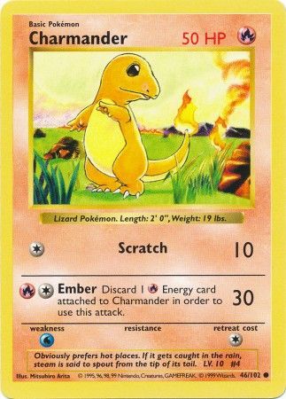 Charmander (46/102) [Base Set Shadowless Unlimited] | Gear Gaming Fayetteville