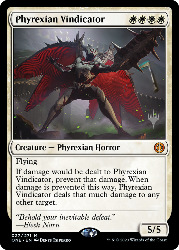 Phyrexian Vindicator (Promo Pack) [Phyrexia: All Will Be One Promos] | Gear Gaming Fayetteville