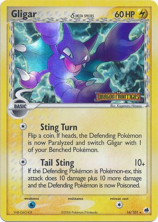 Gligar (16/101) (Delta Species) (Stamped) [EX: Dragon Frontiers] | Gear Gaming Fayetteville