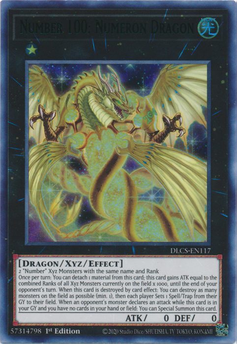 Number 100: Numeron Dragon (Green) [DLCS-EN117] Ultra Rare | Gear Gaming Fayetteville