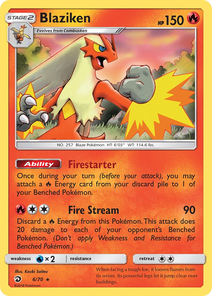 Blaziken (6/70) (Theme Deck Exclusive) [Sun & Moon: Dragon Majesty] | Gear Gaming Fayetteville