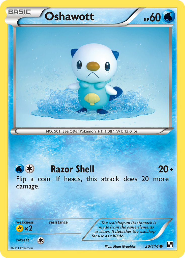 Oshawott (28/114) [Black & White: Base Set] | Gear Gaming Fayetteville