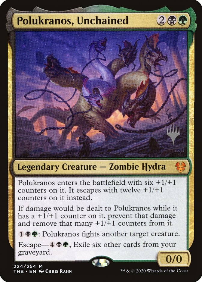 Polukranos, Unchained (Promo Pack) [Theros Beyond Death Promos] | Gear Gaming Fayetteville