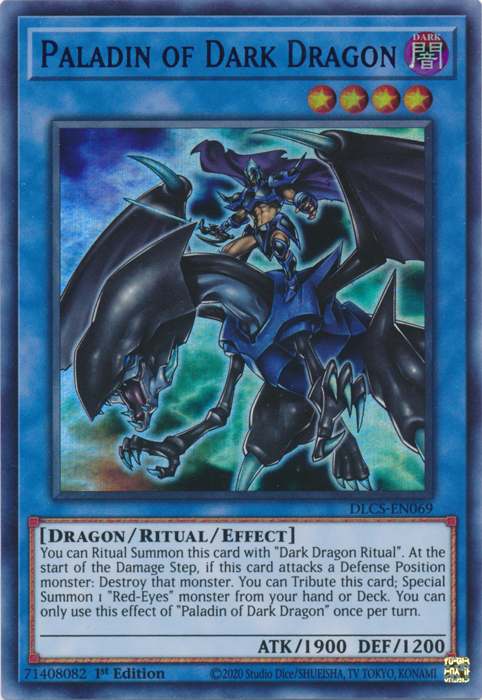 Paladin of Dark Dragon (Blue) [DLCS-EN069] Ultra Rare | Gear Gaming Fayetteville