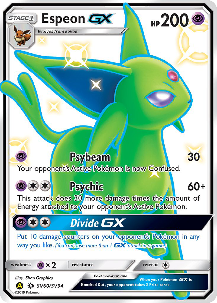 Espeon GX (SV60/SV94) [Sun & Moon: Hidden Fates - Shiny Vault] | Gear Gaming Fayetteville