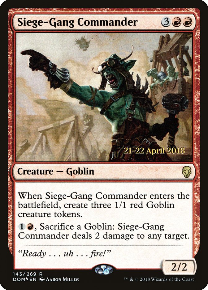 Siege-Gang Commander [Dominaria Prerelease Promos] | Gear Gaming Fayetteville